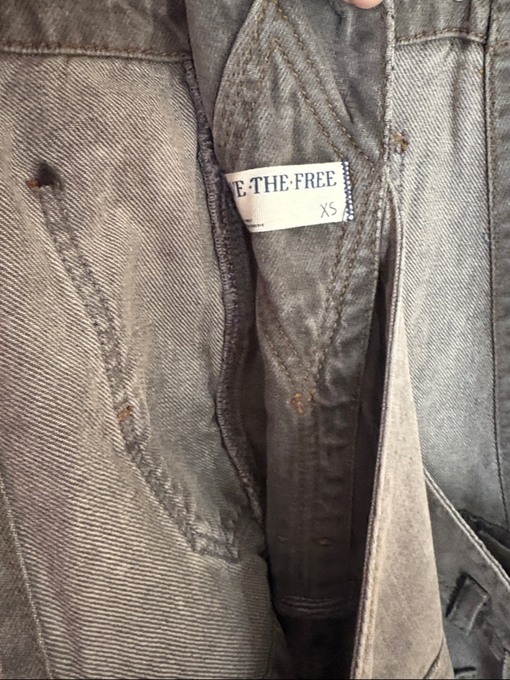 Free People We the Free barrel overalls gray - Picture 7 of 7
